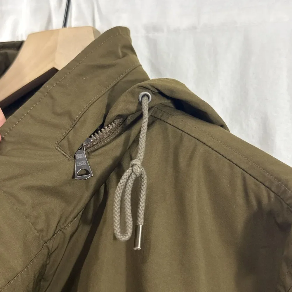 Polo Ralph Lauren Olive Green Fleece Lined Hooded Zip Jacket Mens Sz M Preppy